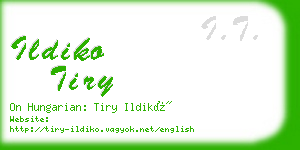 ildiko tiry business card